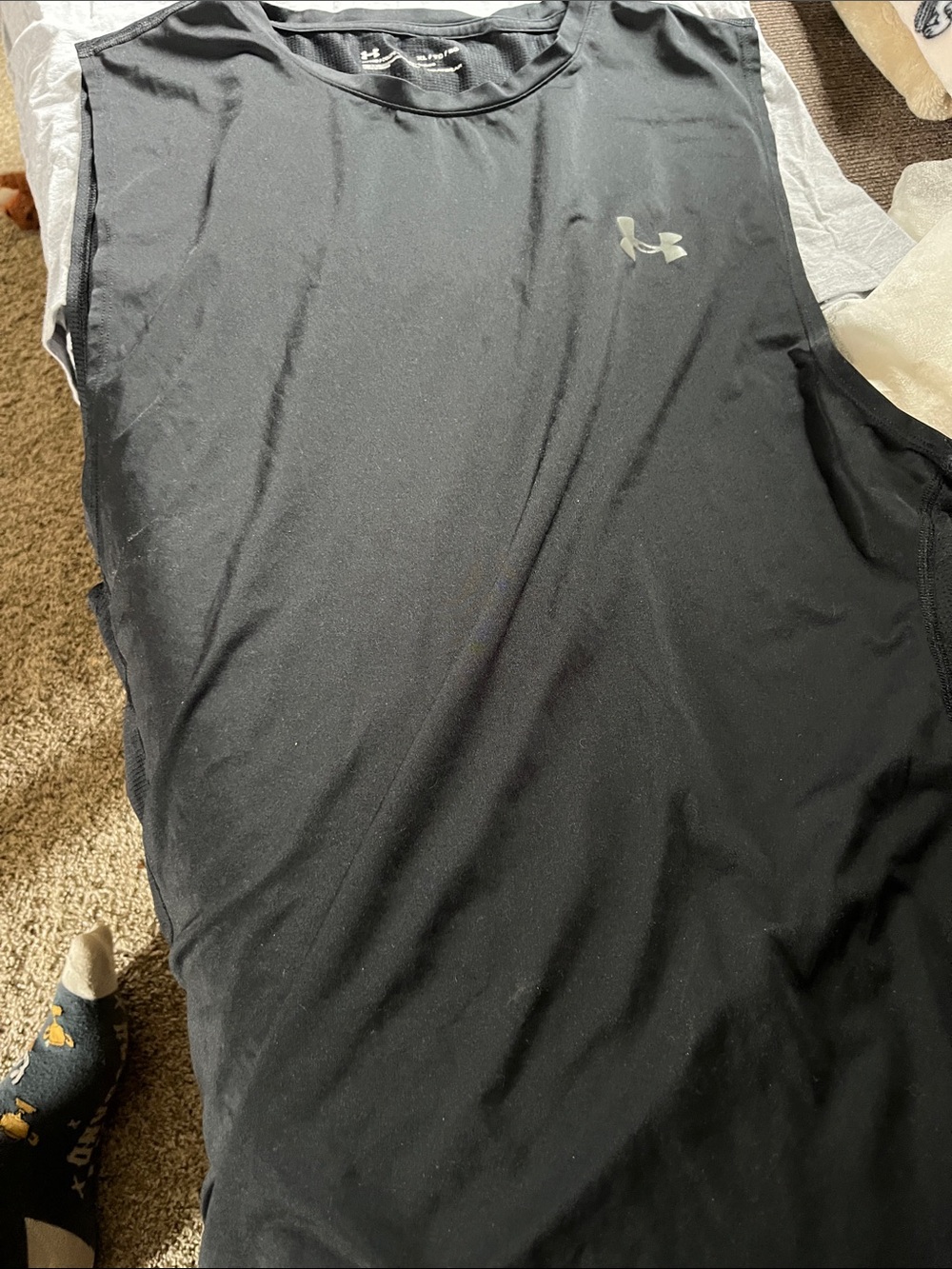 Under Armour Men’s Black Sleeveless Training Tank with Logo